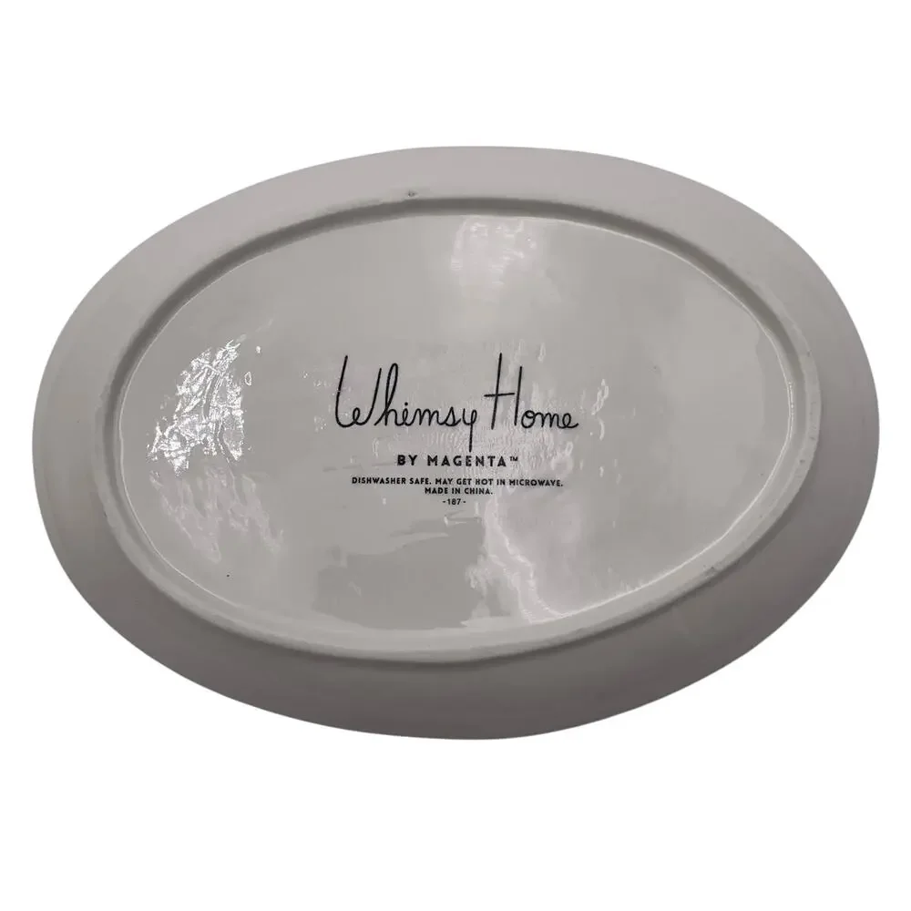 Easter Platter and Plates Rabbit Bunny Whiskers Whimsey‎ Home Whimsical Cupboard
